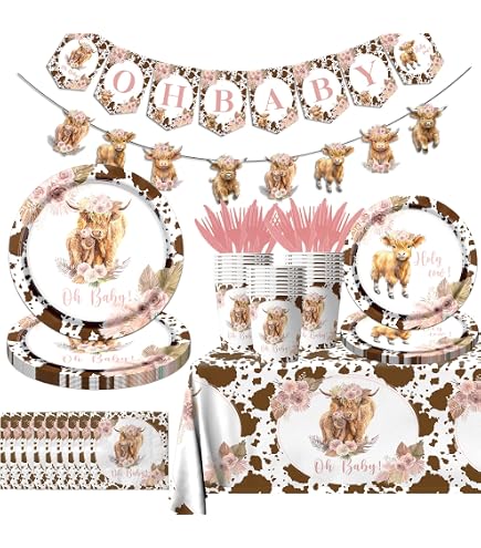 Boho Cow Don't Say Baby Game For Baby Shower - Includes 5x7 Sign & 50 Natural Clothespins, Gender Neutral Decor - View #2