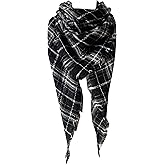 Wander Agio Womens Warm Long Shawl Winter Wraps Large Scarves Knit Cashmere Feel Plaid Triangle Scarf