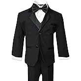 Black Tuxedo Suit Complete Outfit for Little Boys