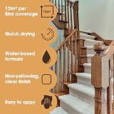 Furniture Clinic Wood Varnish 500ml Clear Gloss Water-Based Fast Drying view 4