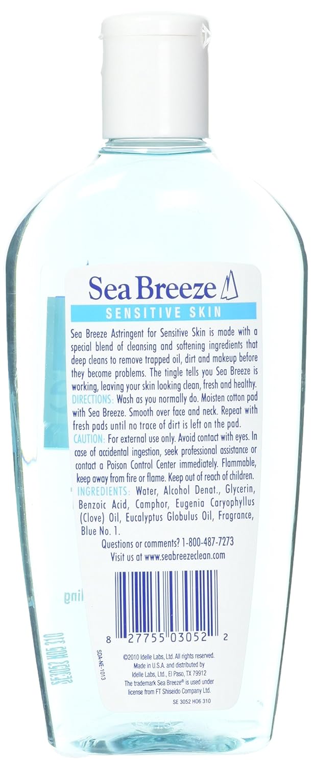 Amazon Com Sea Breeze Astringent Sensitive Skin 10 Oz 3 Pack Facial Cleansing Products Beauty