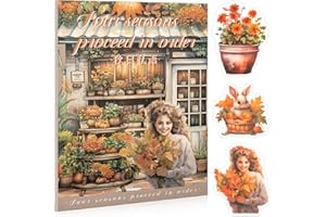Uideyvi Autumn Theme Sticker Scrapbooking Supplies for Junk Journal, 20 Sheets PET Stickers - Vintage Journaling Stickers, Ephemera Sticker Book Pre Cut(TZ-006-003)