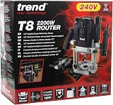 Trend T8EK 1/2 Inch Dual-Mode Plunge Router 2200 W 240 V Black view 6