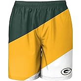 FOCO Green Bay Packers NFL Mens Colorblock Double Down Liner Training Shorts - L