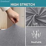 Granbest Jacquard Dining Chair Covers Set of 6 Light Grey view 4