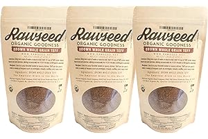 Rawseed Organic Brown Whole Grain African Teff 2 Lbs 3 Pack Gluten Free