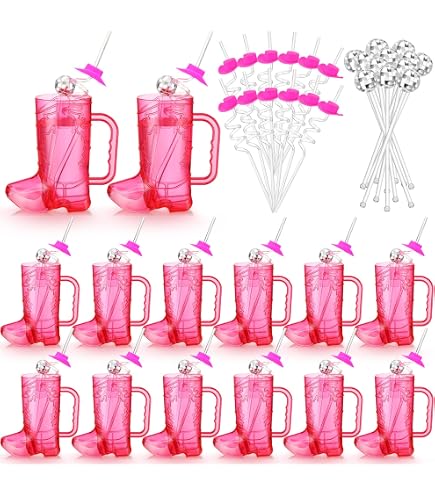 12 Pcs Mini Cowboy Boot Shot Glasses - Western Cowboy Mugs For Cowgirl Theme Party Decorations Birthday And Bachelorette Parties
