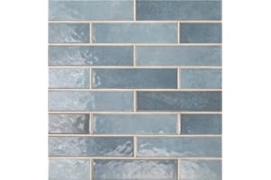 MSI M S International Renzo Denim Glossy Ceramic Subway Wall Tile for Bathroom, Kitchen Backsplash, Accent Wall Tile, and Shower Wall Tile,Sample