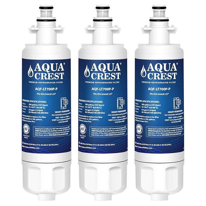 Home & Garden 3 Pack Fits LG LPXS30866D Refrigerators Aqua Fresh
