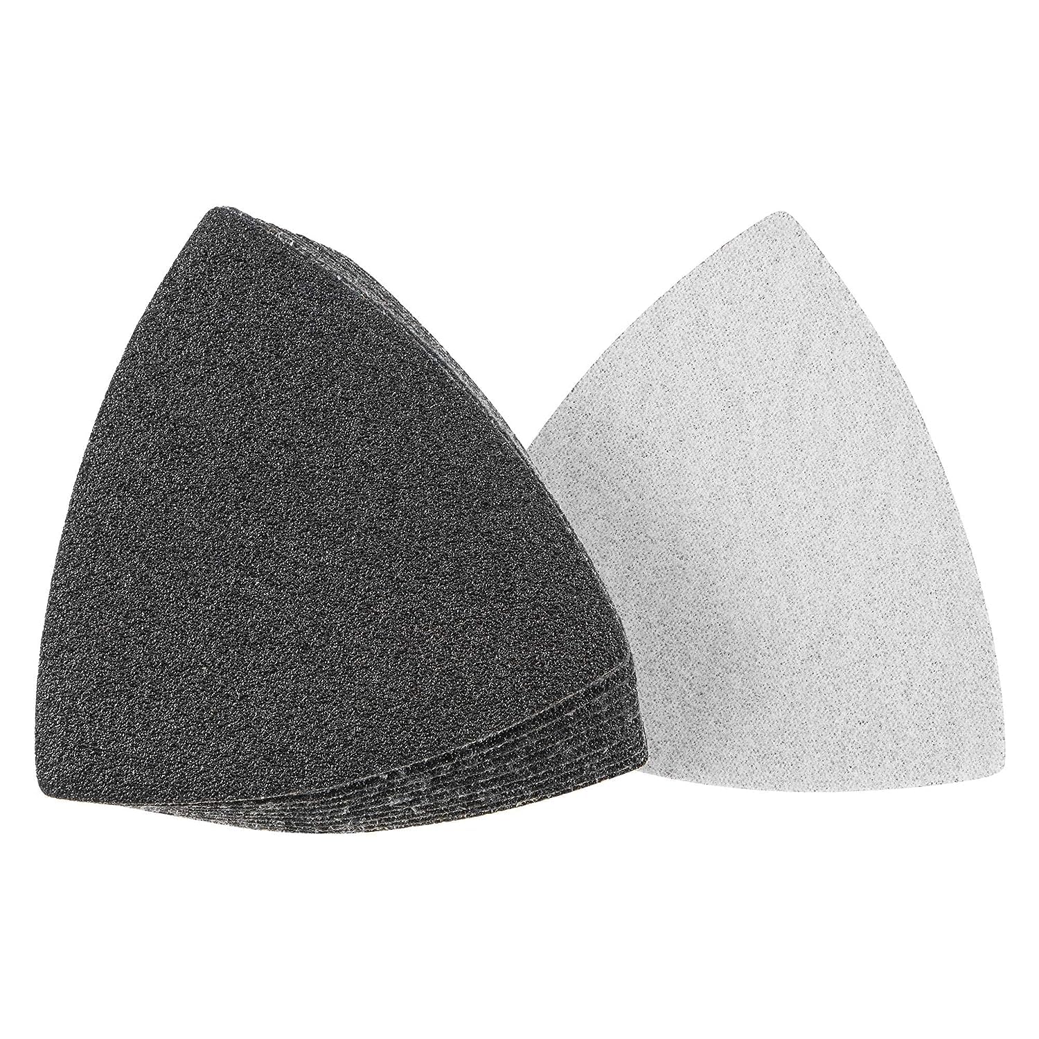 TA-VIGOR 30Pcs 80 Grit Triangular Sandpaper, 90mm Hook and Loop Sanding Pad Fit 3-1/2 Oscillating Multi-Tool, Electrostatic Sand Planting Sanding Paper Silicon Carbide for Wet and Dry Use