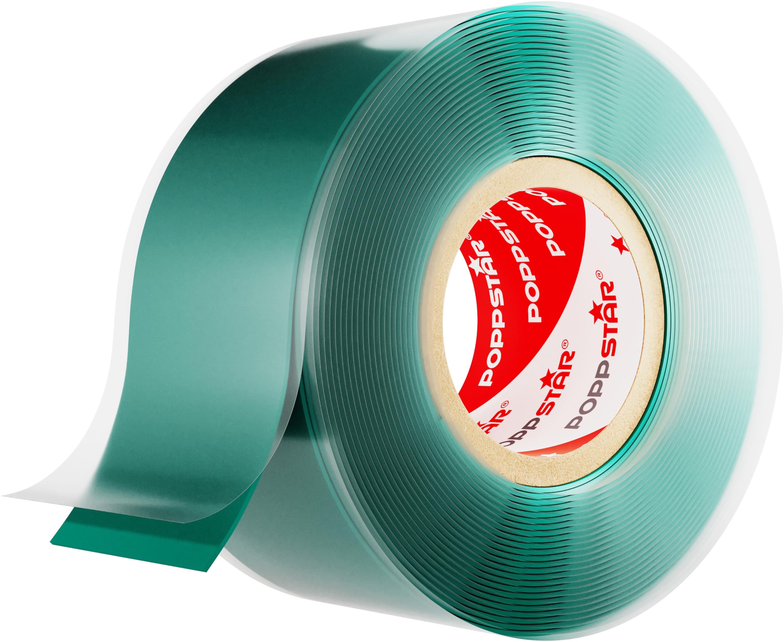 POPPSTAR Self-Fusing Silicone Band, Silicone Tape, 3m x 25mm, Sealing & Insulating Strip (water-tight, air-tight), green, 1 Roll
