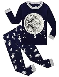 KikizYe Little Boys Glow in the Dark Moon Space