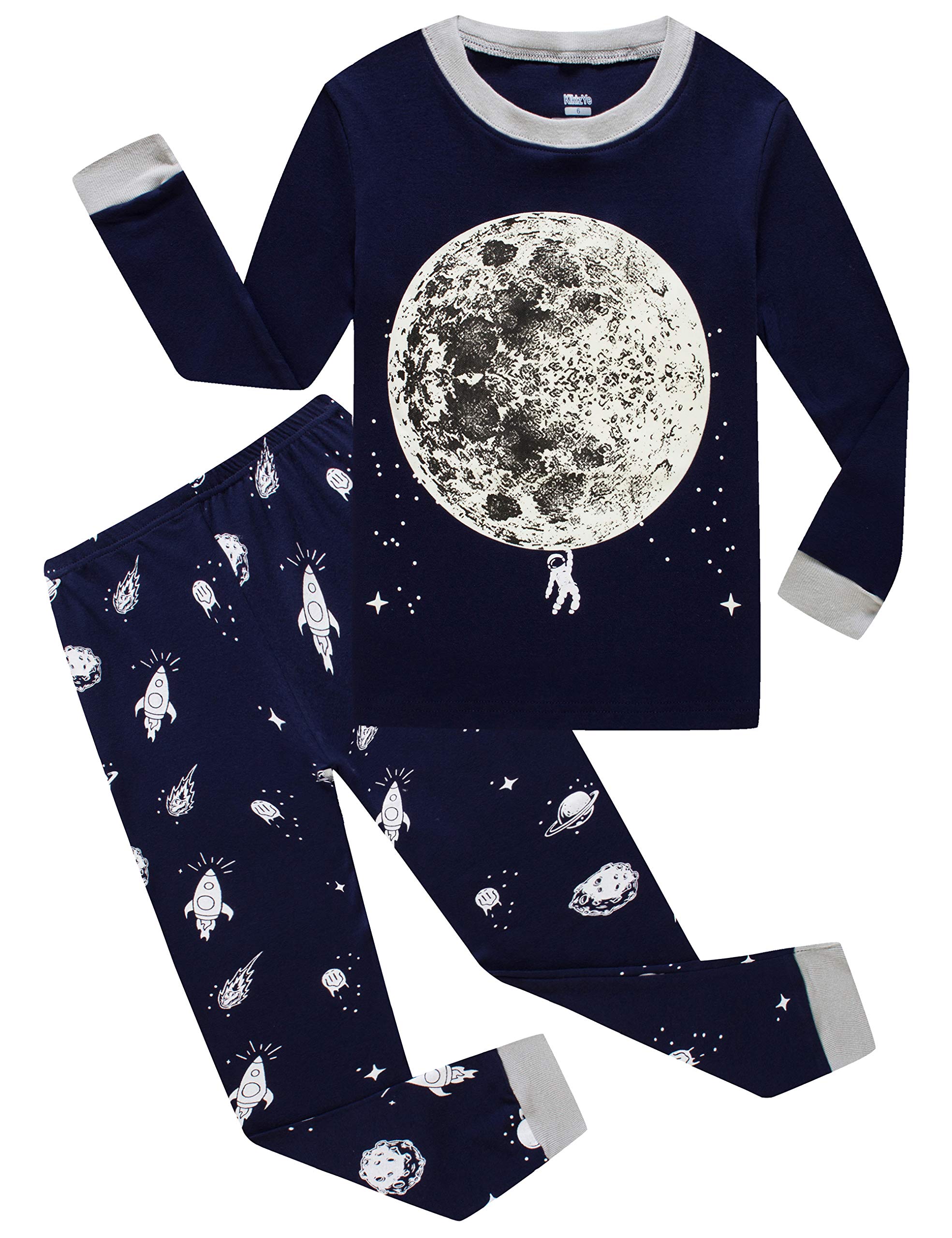 KikizYe Little Boys Glow in the Dark Moon Space
