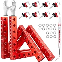 Corner Clamp for Woodworking, 90 Degree Clamp, Precision Right Angle Clamp Woodworking Tools 4 Pack 5.5"*5.5" Aluminum Positi