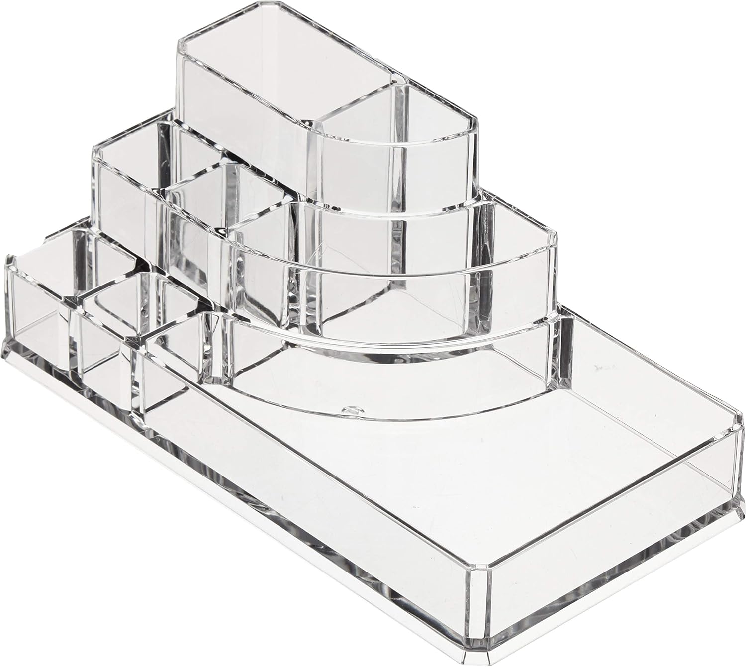  Basics Square Acrylic Cosmetic Makeup Organizer Storage, Small: Home & Kitchen