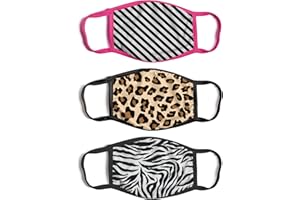 ABG Accessories Women's 3-Pack Adult Fashionable Protection, Reusable Fabric Face Mask,
