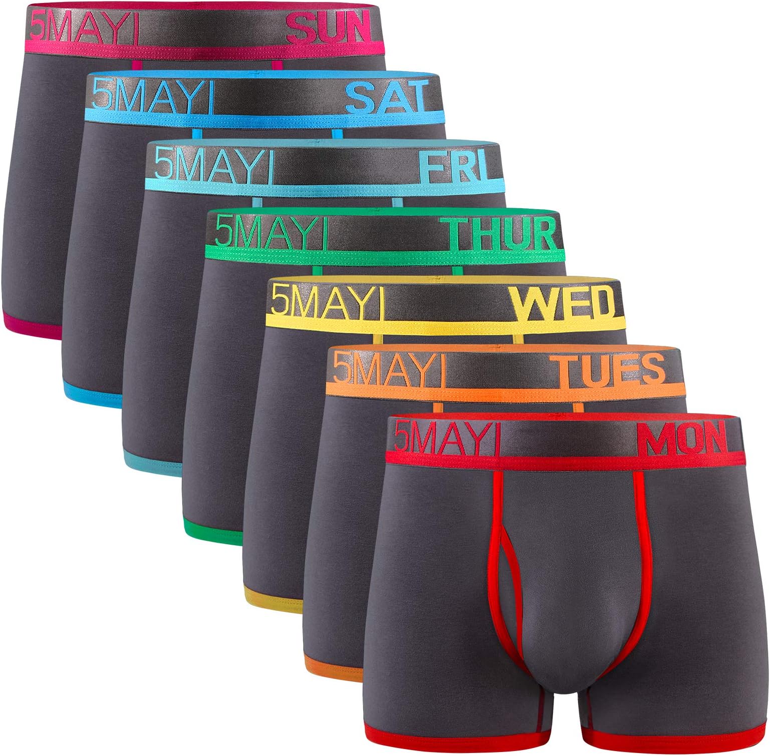 Mens Boxers Underwear Multi Pack Cotton Spandex Breathable Boxer Shorts for Men S M L XL XXL