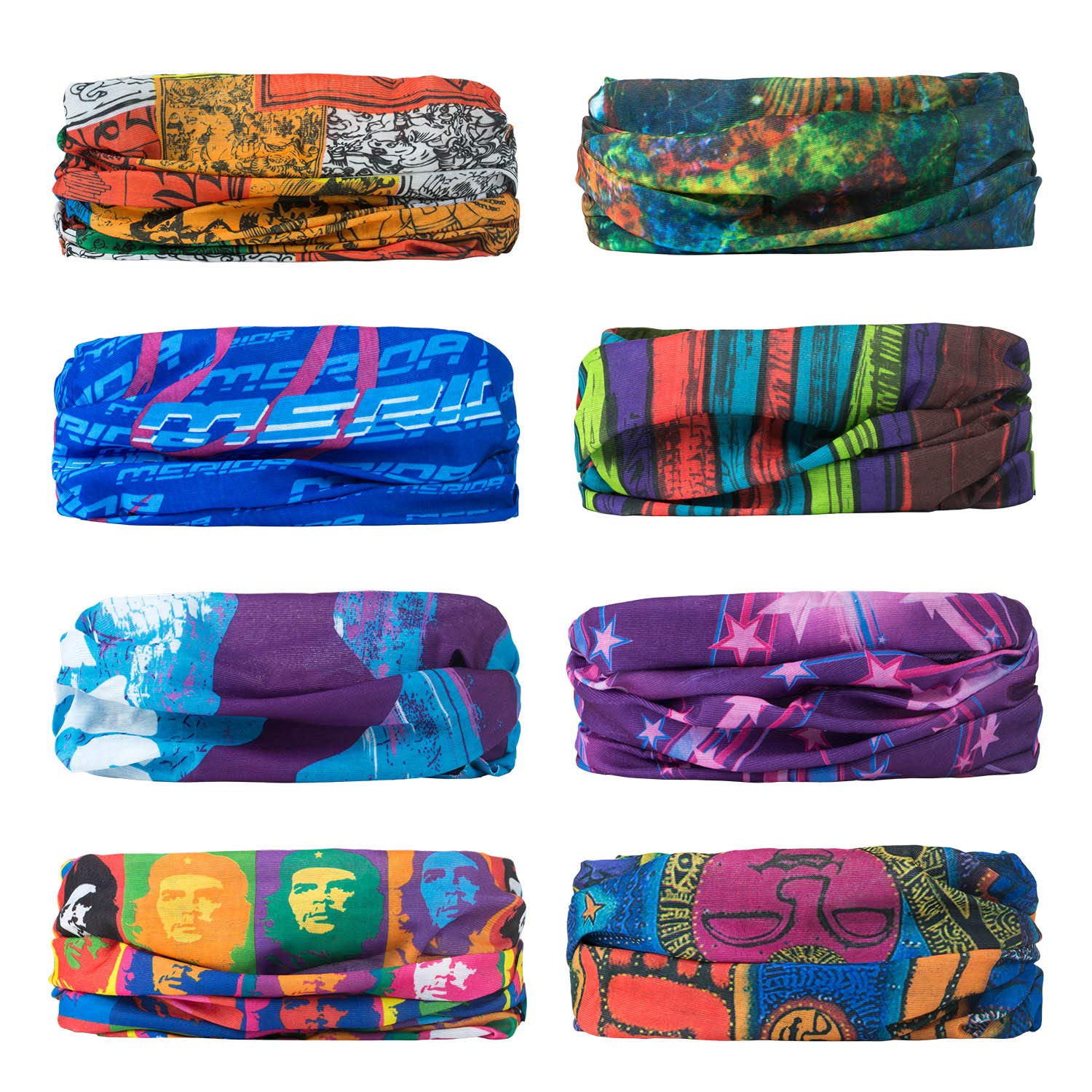 Comius Sharp 8 Pieces Riding Mask Bandana Head Wrap Headband, Dustproof and Windproof Outdoor Face Mask, Outdoor Multifunctional Sports Magic Scarf for Running Hiking Cycling (Multicolor)