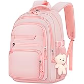 KBTYE Cute Girls Backpack for School Kids Travel College backpack for Women Teen Pink Bookbags Aesthetic Laptop Bagpack