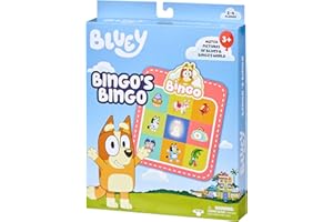 Bluey Bingo’s Bingo Card Game, Kids Image Matching Card Game with 40 Cards, 48 Chips and 12 Scoring Chips, Interactive Fun Games for Kids of Ages 3+
