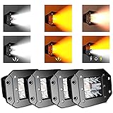 ASLONG 4PCS 5Inch LED Flush Mount 6 Modes