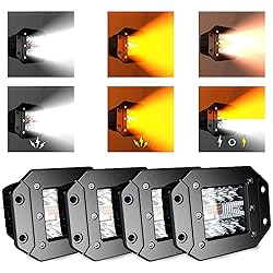 ASLONG 4PCS 5Inch LED Flush Mount 6 Modes