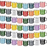 Maxcheck 48 Pcs Thank You Gifts 12 oz Enamel Mugs Bulk Motivational Enamel Coffee Mugs with Handle Employee Appreciation Gifts for Coworkers Teacher Friends