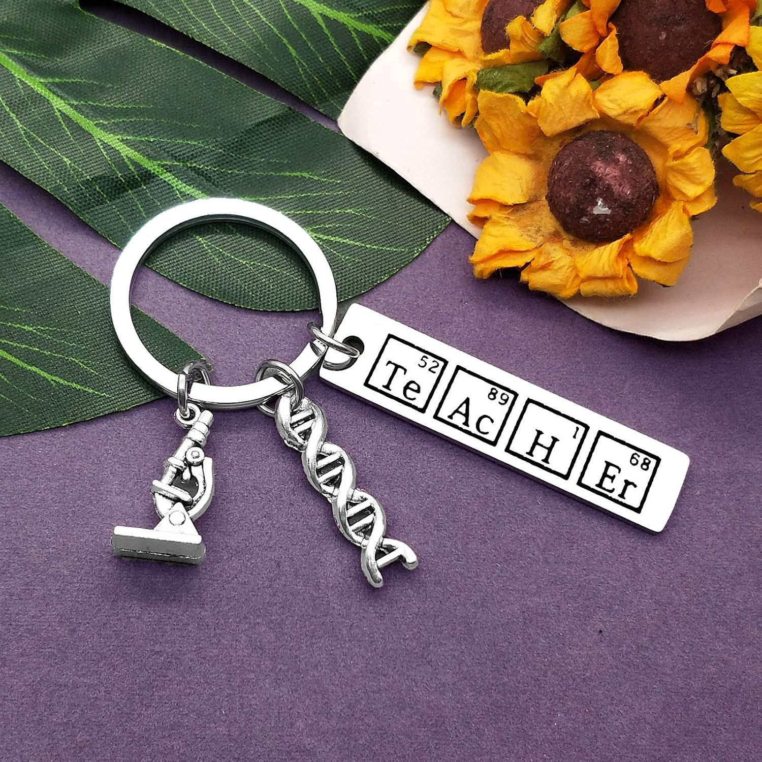 Vadaka Appreciation Gift Keyring Chemistry Teacher Keyring Science Teacher Present Thank You Gift Keychain Birthday Retirement Christmas Graduation Present for Chemistry - Image 5
