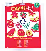 Baker Ross AF808 Christmas Stampers 10 Pack Kids Arts Crafts Foam Easy Hold view 3