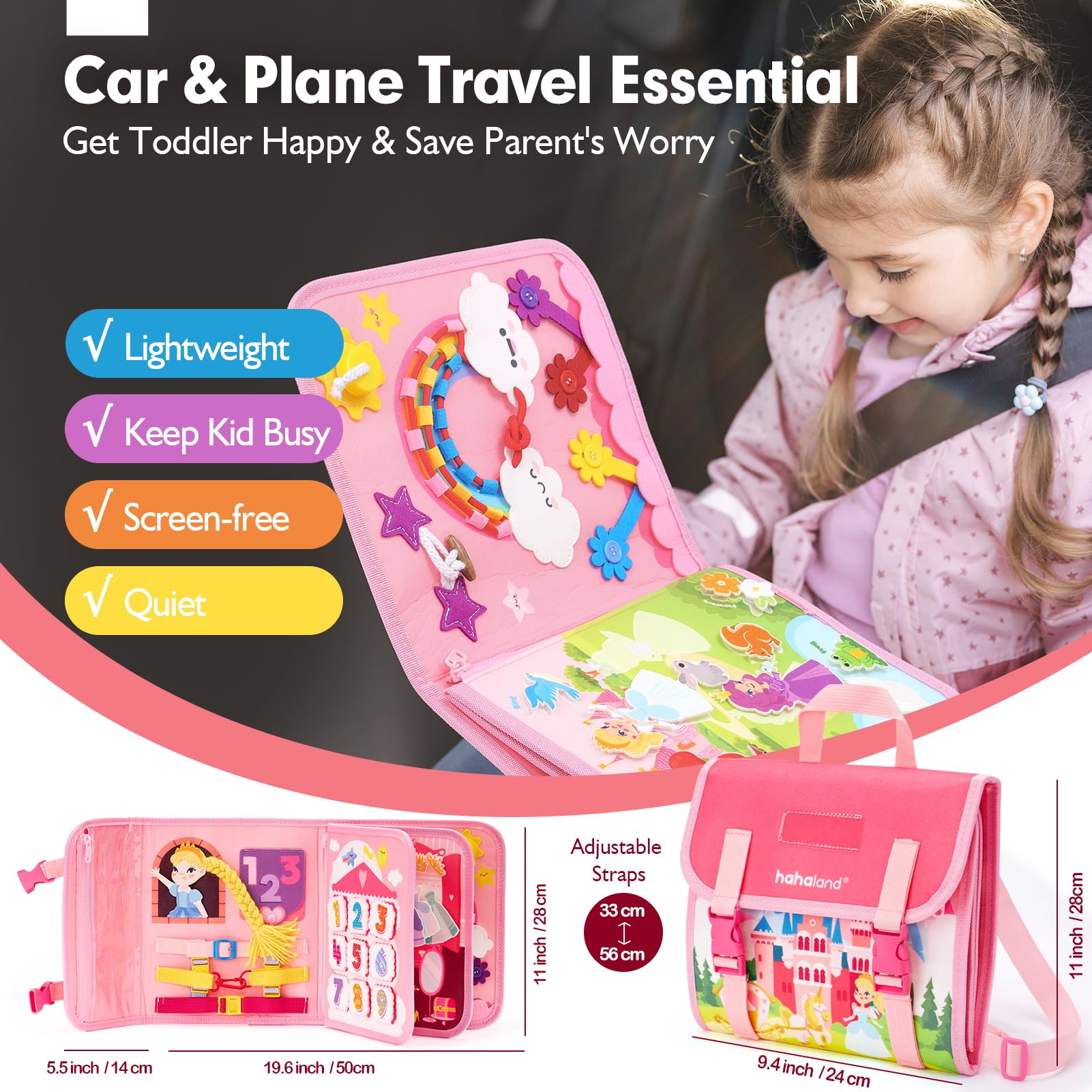 hahaland Montessori Toys for 1 Year Old, Busy Board 24 Year Old Girl