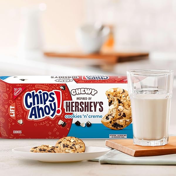 CHIPS AHOY! CHEWY HERSHEY’S COOKIES ‘N’ CREME BAR-INSPIRED COOKIES, 9.58 OZ