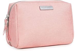 Narwey Small Makeup Bag for Purse Travel Makeup Pouch Mini Cosmetic Bag for Women (Small, Pink)