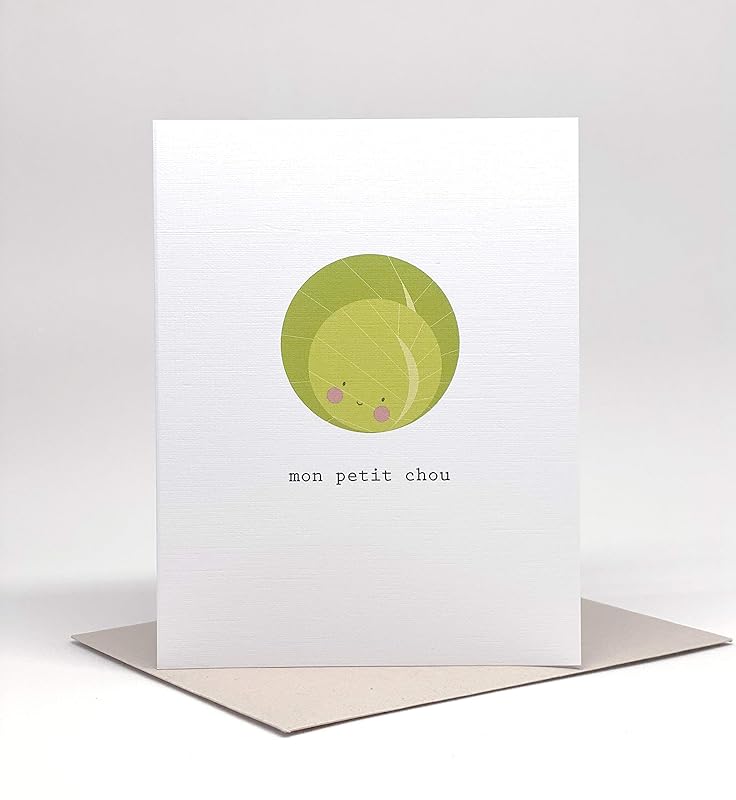 Amazon Com Mon Petit Chou Cabbage Card Handmade