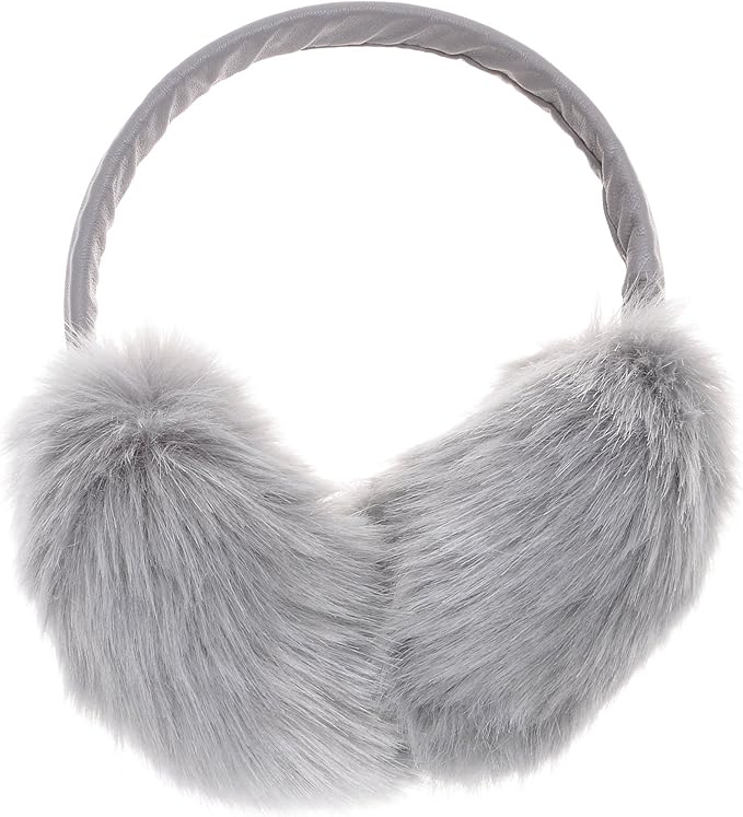 ZLYC Womens Girls Winter Fashion Adjustable Faux Fur EarMuffs Big Ear