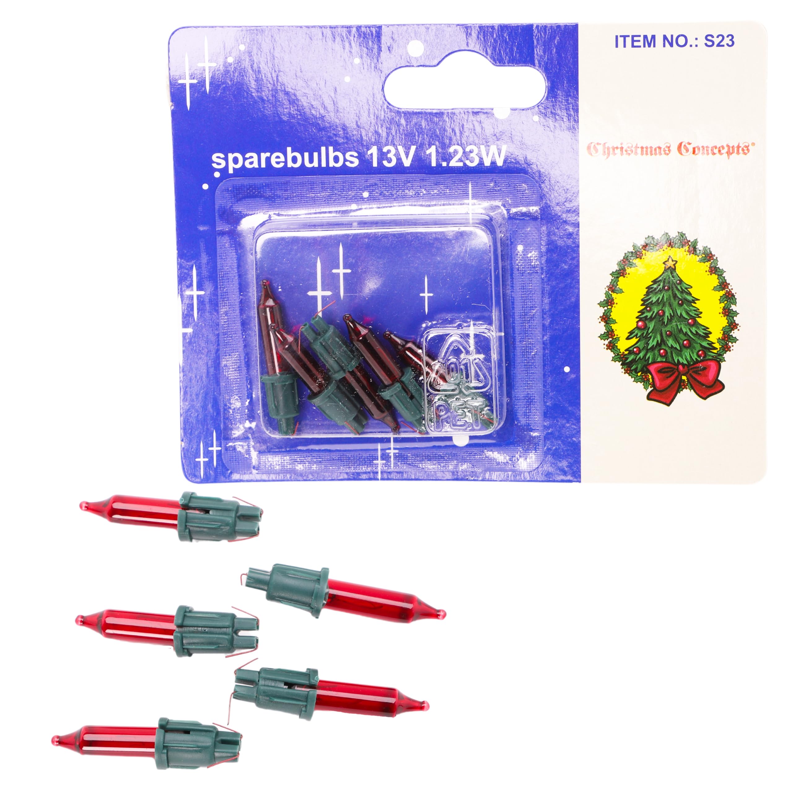 FDL 5 Push in Spare Bulbs 13V 1.23W 0.095A Light RED (S23)