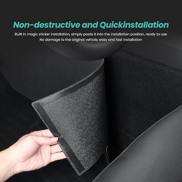 FROVED 2025 2026 MODEL Y JUNIPER CENTER CONSOLE ANTI-KICK PROTECTION MATS 5PCS TPE SUEDE PANEL PROTECTOR COVER OF CENTER CONSOLE FOR MODEL Y REFRESH JUNIPER (PREMIUM/PERFORMANCE)-NO FOR (STANDARD)