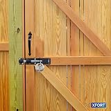 XFORT 2 Pack Brenton Strong Sliding Lockable Padbolt 100mm Black Shed Gate view 4