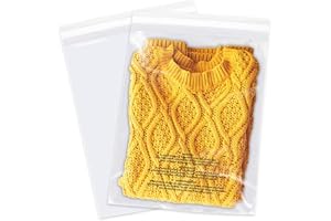 WEPOLY - 11" x 14" (1000 Count) Self Seal Clear Poly Bags with Suffocation Warning for Packaging, Shipping, Clothing, Shirts & FBA - Resealable Adhesive