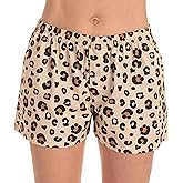 Just Love Womens Cotton Boxer Shorts with Pockets – 100% Cotton Sleep, Lounge & Casual Shorts – Prints & Plaids