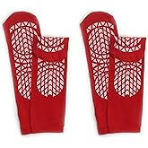 GBM Secure Step Double-Sided Tread Non Slip Safety Socks, 2 Pair