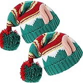 LMLALML Christmas Hats for Women, Kids and Men Elegant Knitted Warm Funny Beanie for New Year Festive Holiday Party