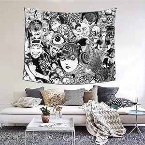 Snanna Tomie Junji Ito Tapestry Wall Hanging, Tapestries Wall Blanket Wall Art for Living Room Bedroom Home Decor 60 X 40 Inch