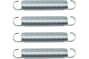 DZBQ 5-1/2 Inch 9625 Mechanical Extension Springs with Hook Ends, Rocking Horse Springs, Rocking Horse Spring Loaded, for Appliances, Automotive, Marine Vessels, Toys, Tools, Machinery, 4 Pack