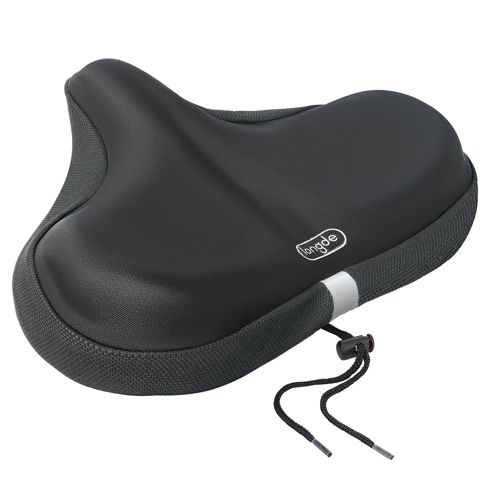 Photo 1 of LONGDE Wide Bike Seat Cover – 13.5” x 10.5” Gel Padded Bicycle Cushion for YLG Saddle – Anti-Slip, Medium Firm Support for Indoor & Outdoor Riding