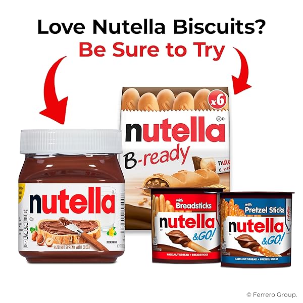 NUTELLA BISCUITS, 20 COUNT COOKIES, HAZELNUT SPREAD WITH COCOA, KIDS SNACKS, 9.7 OZ