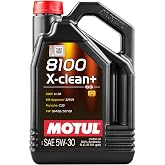 Motul 8100 X-Clean 5W-30 Full Synthetic Motor Oil | Engineered to Help Protect Emissions Systems, Clean Engine Performance | Long Drain Capable, Improved Engine Responsiveness | 5L