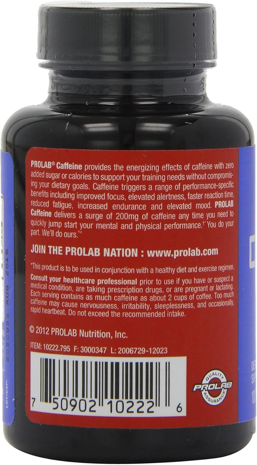 Prolab Caffeine Tablets 100 Count (Pack of 1): Health & Personal Care
