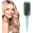Curl Defining Brush, Slick Back Hair Brush, Curly Hair Brush, Boar Bristle Hair Brush, Hair Brush for Women, Curl Comb Blowou