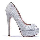 Petit Cadeau Danielle - Women's Classy & Elegant Peep Toe Pumps with 6" Stiletto High Heels & 1.5" Platform. Handmade to Perfection.