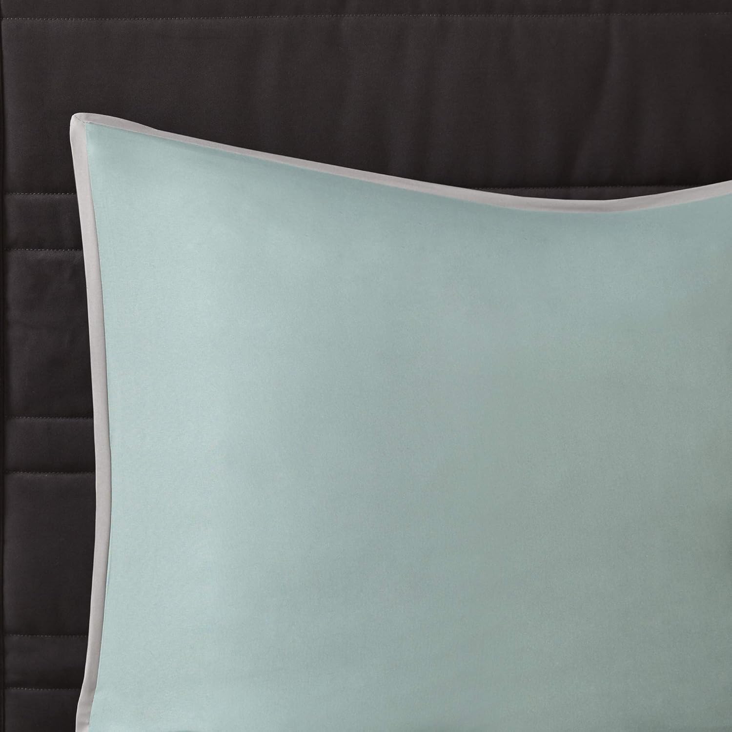 510 DESIGN Tinsley 8 Piece Ultra Soft Quilted Comforter Set Bedding, Queen Size, Seafoam/Grey: Home & Kitchen